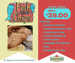 Family Size Fish n' Chips for 4