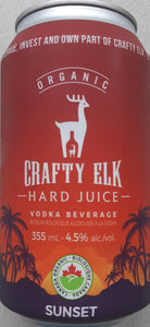 Crafty Elk Organic Hard Juice Sunset Vodka Beverage