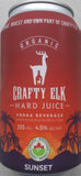 Crafty Elk Organic Hard Juice Sunset Vodka Beverage