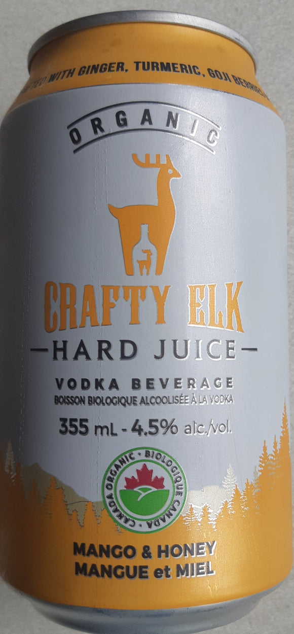 Crafty Elk Organic Hard Juice Mango Vodka Beverage
